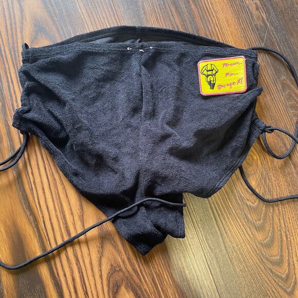 Savage X Fenty 70’s Sleeveless Crop Top w/Tie Front & Matching High Waist Bottom - Picture 11 of 16